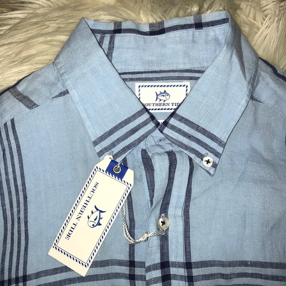 NEW Southern Tides Trim Fit Button Linen Shirt - Picture 2 of 6